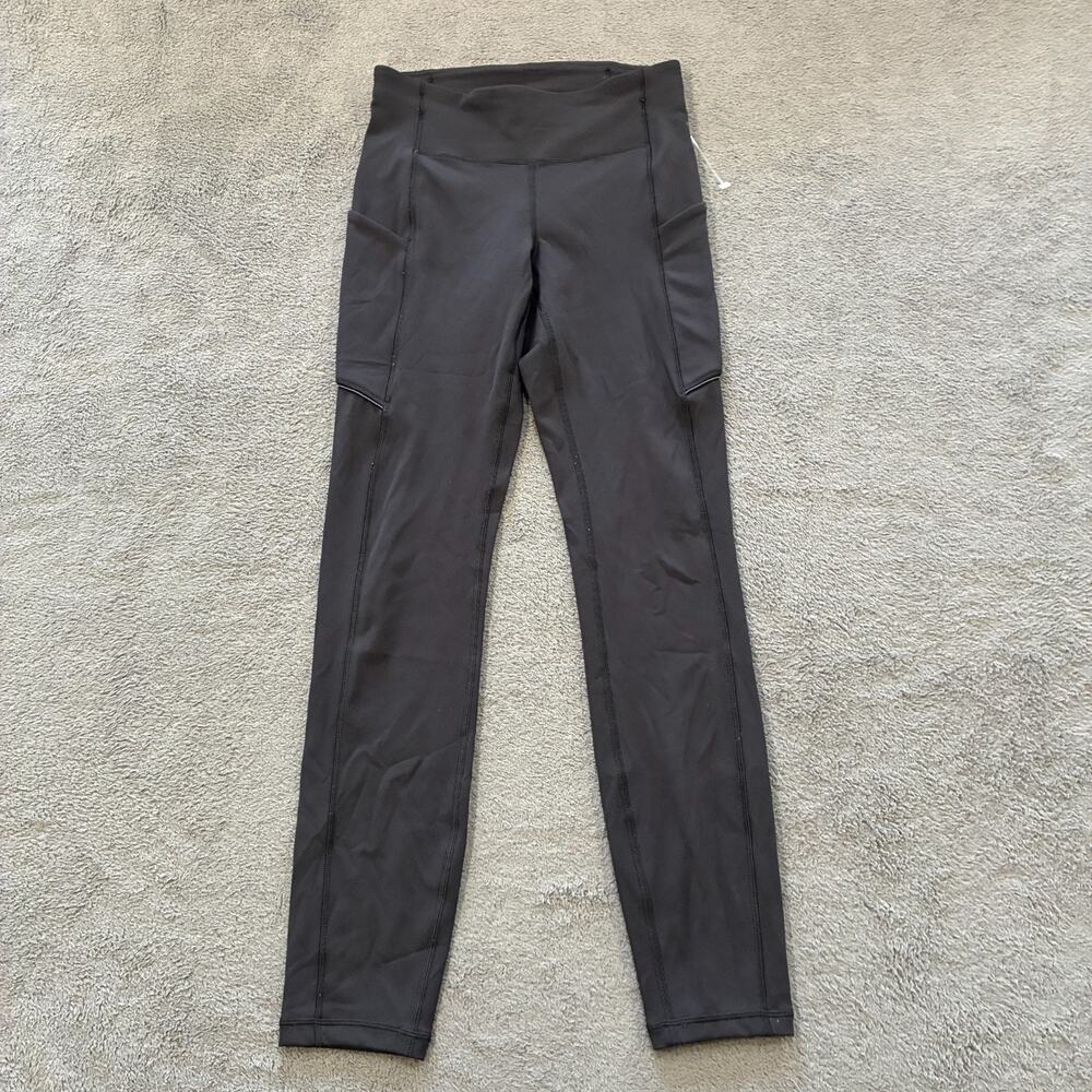 Lululemon Speed Up Tight Black Athletic High Rise Pockets Leggings Womens Size 2